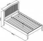 Ashvale 4'0 Small Double Slatted Bedframe