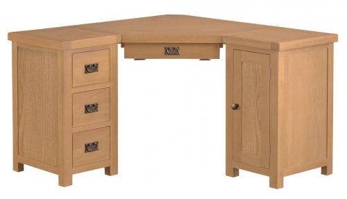 County 1 Door 4 Drawer Corner Computer Desk