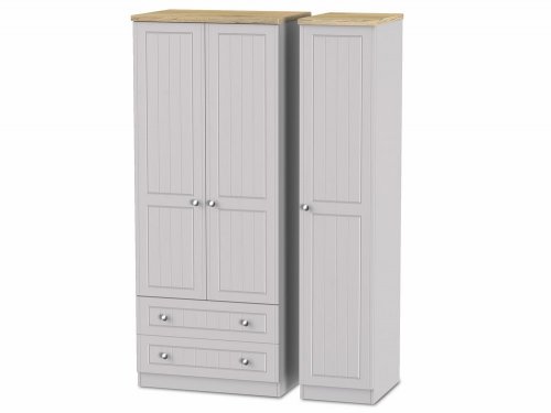 Vienna Tall 3 Door 2 Drawer Robe