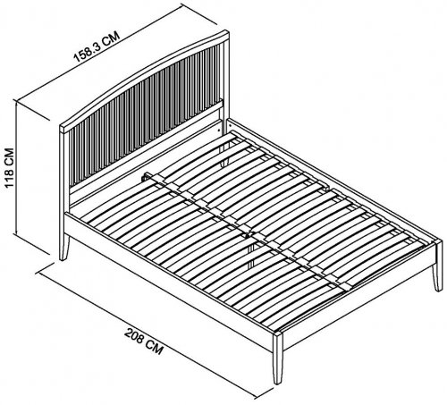 Ashvale 5'0 King Slatted Bedframe