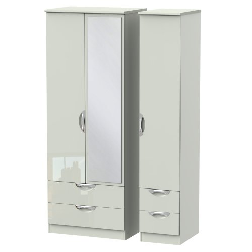 Camelia Tall 3 Door 4 Drawer Robe + Mirror