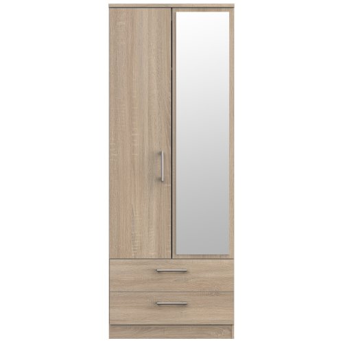 Devizes Tall 2 Door 2 Drawer Robe + Mirror