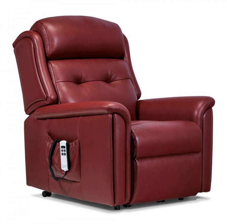 Red deals leather recliner